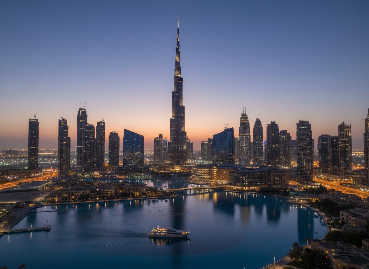 Dubai skyline at dusk representing premium international holidays